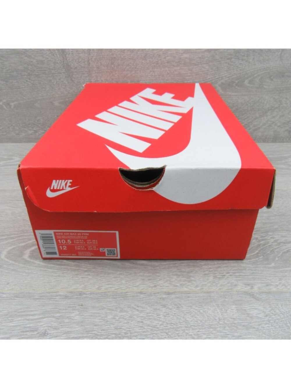 Nike Air Max 90 Premium Men's Size 10.5 Iron Grey Red Shoes NEW - Picture 12 of 16